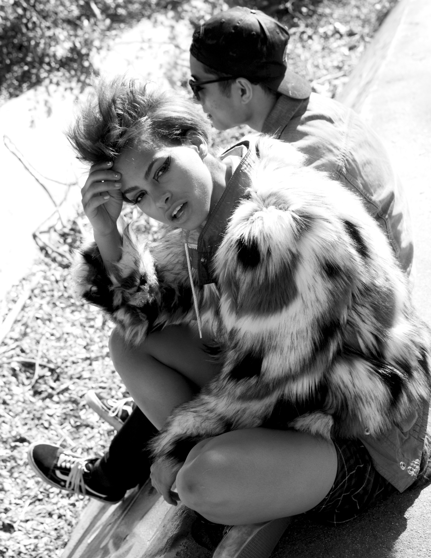 When you take a model to a skate park...