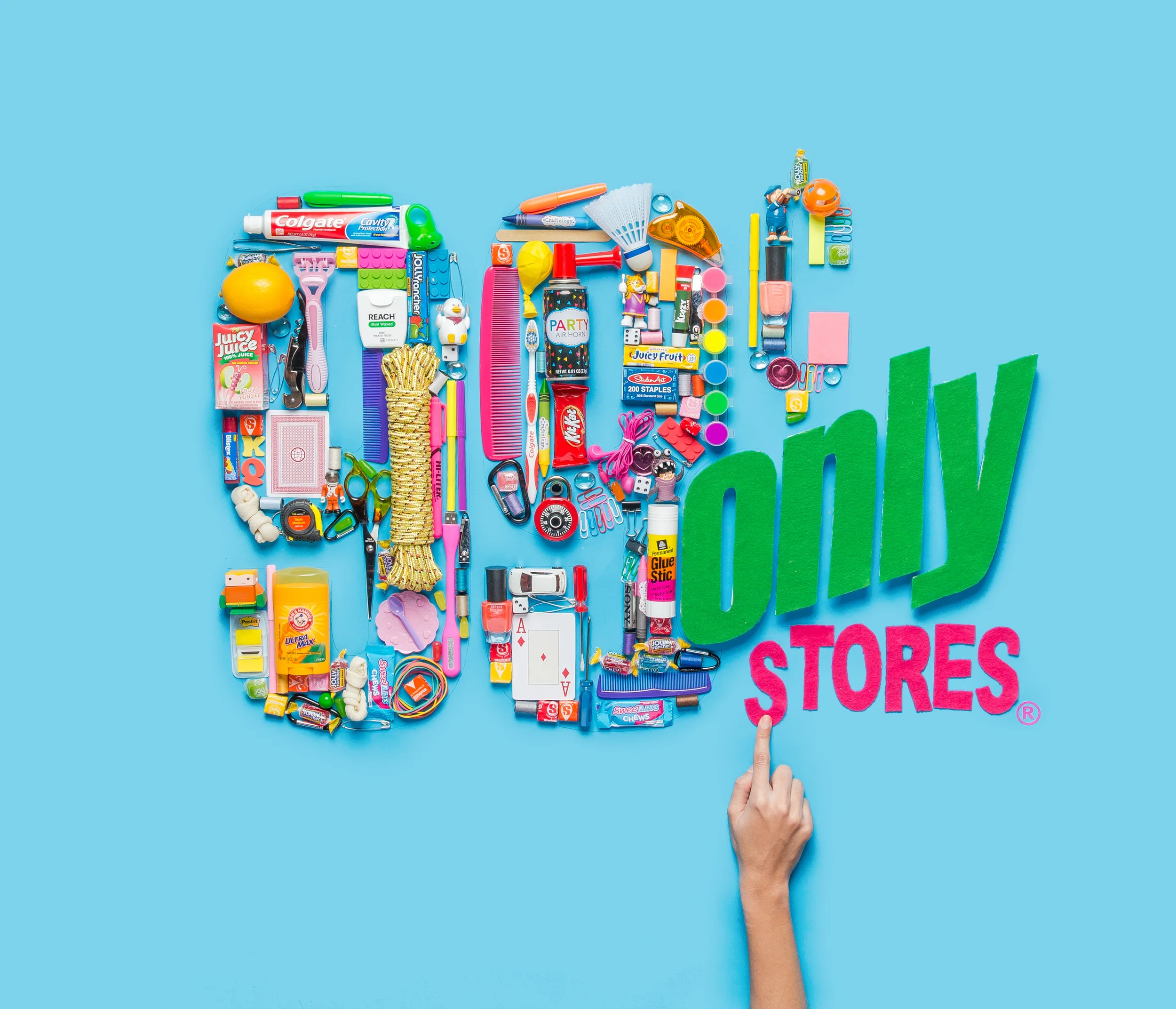  " 99 Cent Only Store " logo creating using items from the store / Los Angeles, CA / Feb 2016 