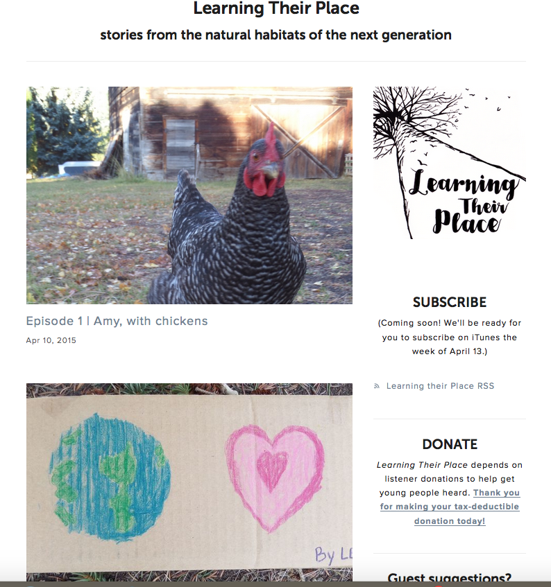 Homepage for Learning Their Place , my new podcast