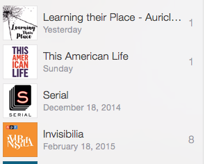 This is how my personal iTunes podcast folder looks this morning!
