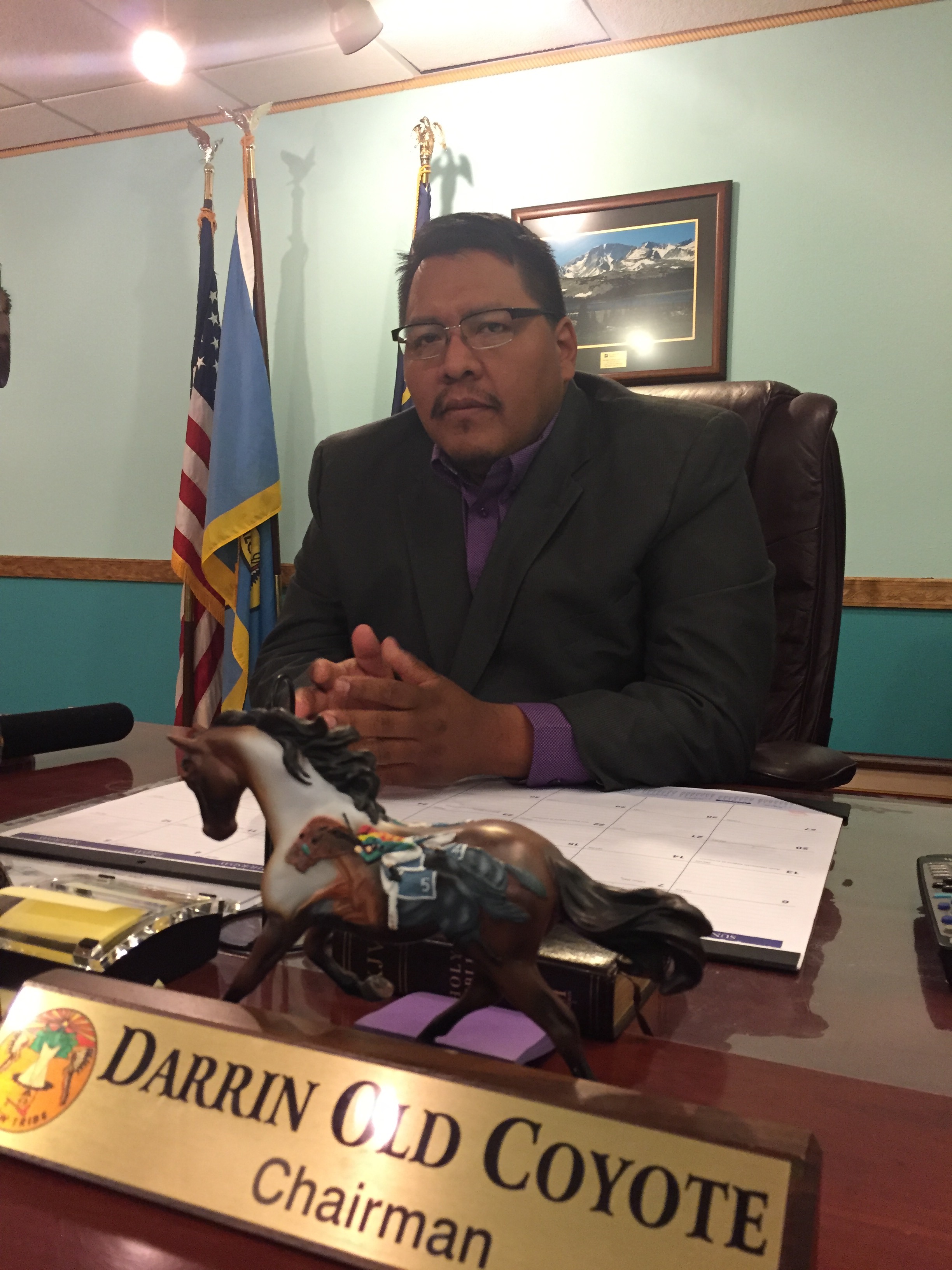 Darrin Old Coyote is chairman of the Apsaalooke Nation, also known as the Crow Tribe.