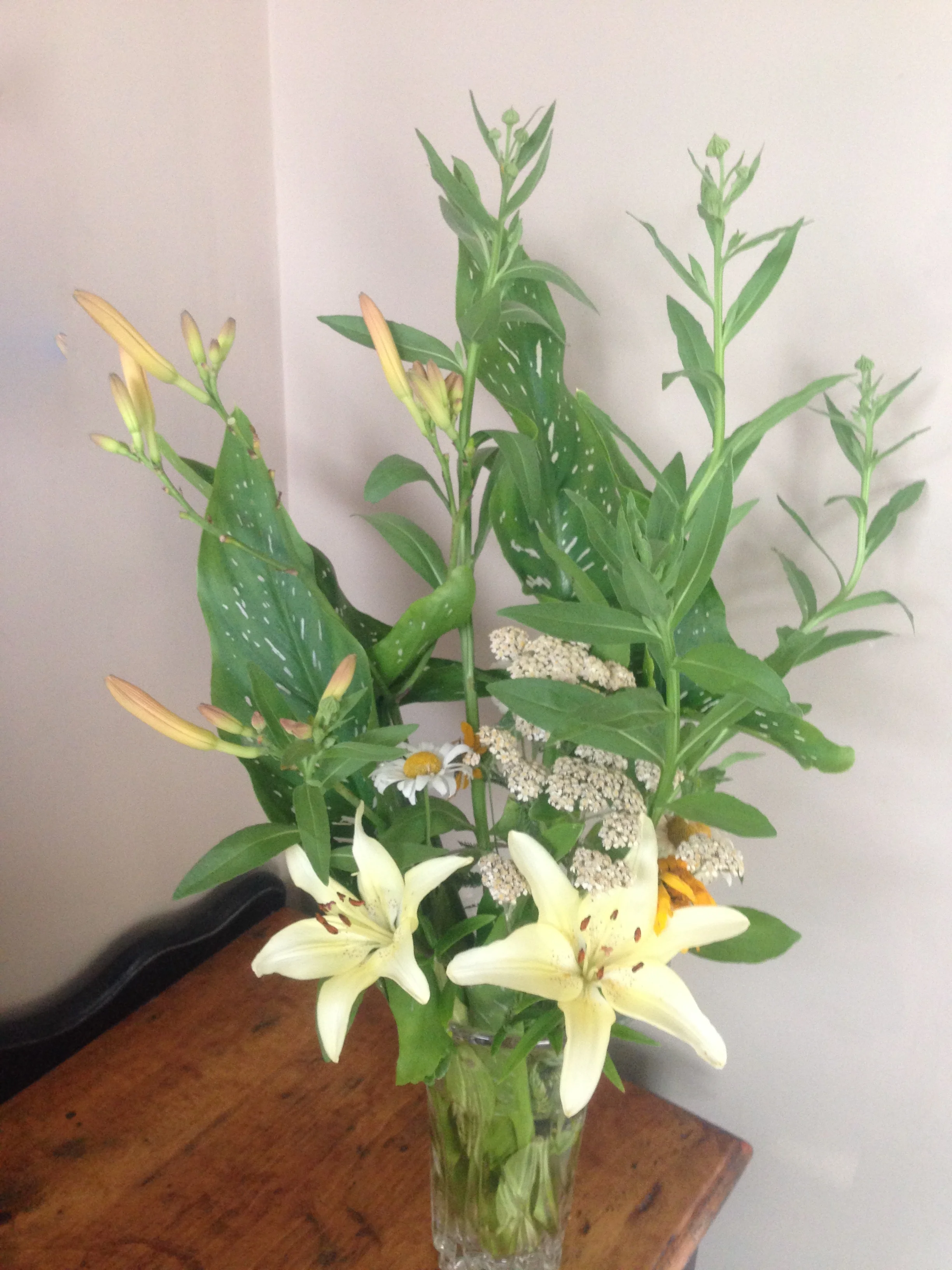 The bouquet currently on display in our home.