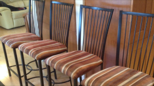 "New" bar stools. They match the kitchen perfectly. What a great find!