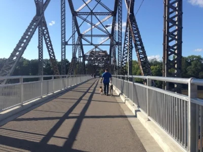 Mr. F2P walking Charlie and Isabelle on Sunday. 