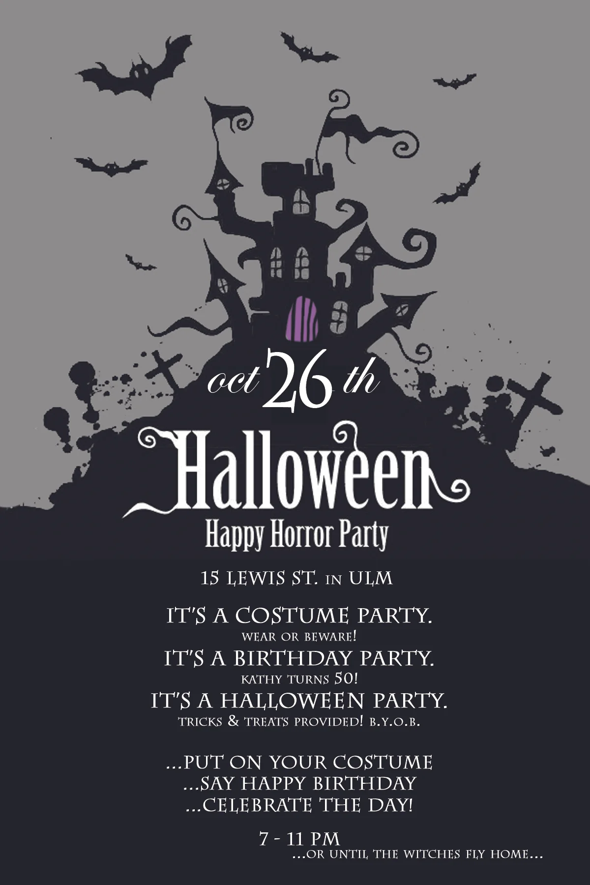 Halloween Birthday Invitation
