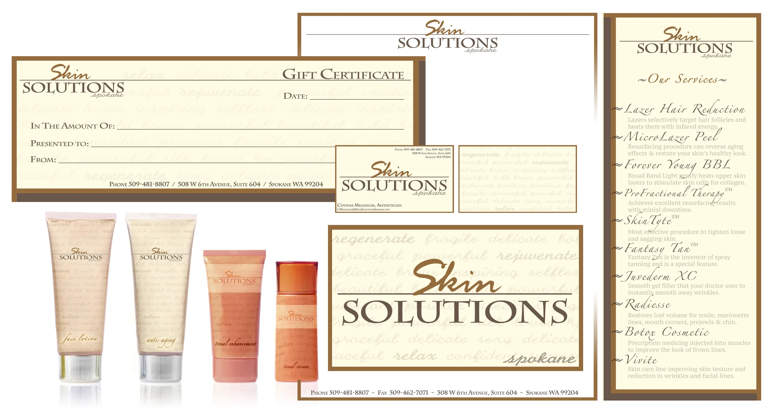 Skin Solutions Spokane Branding Package