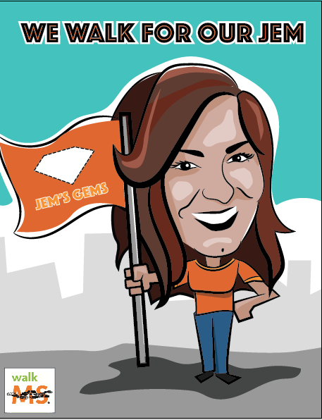 Jem's Gems MS fundraiser Poster