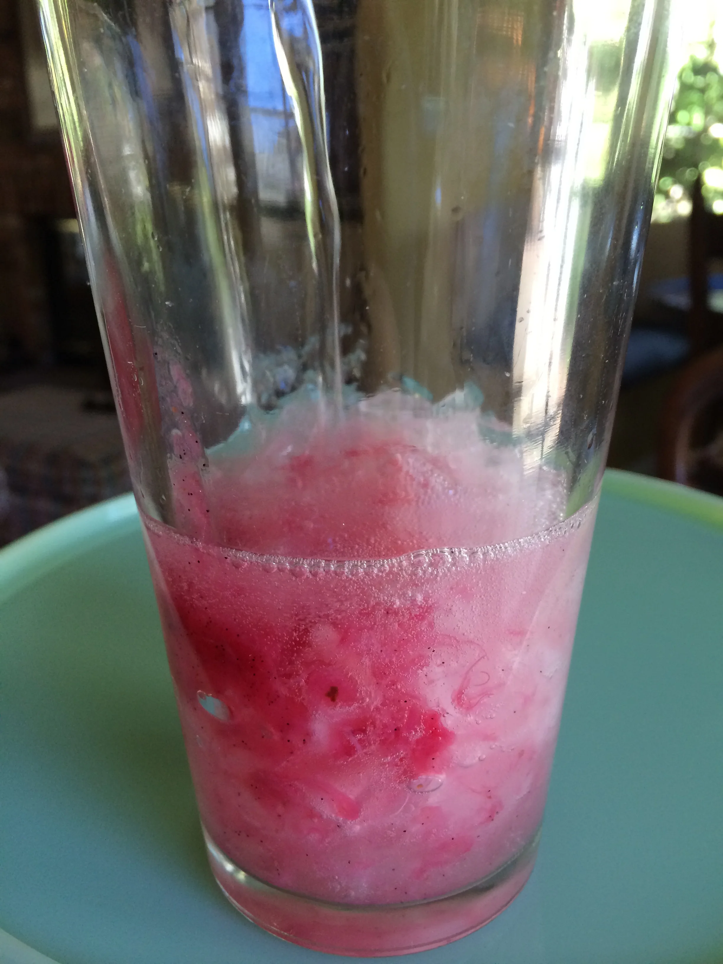 Add a little soda water...mine was Pellegrino