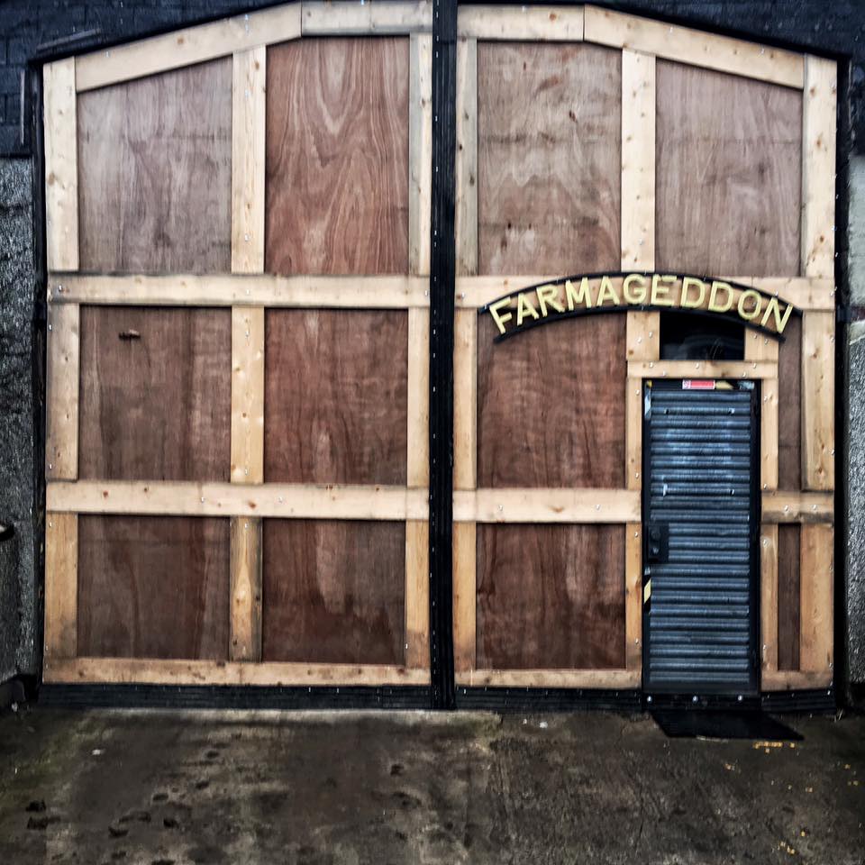 Farmageddon Brewery. Behind this door is the key to no hangovers - preservative free beer.