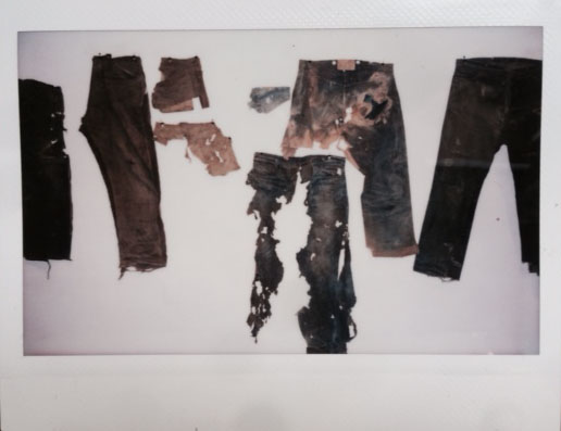 It's hard to find a full pair of jeans out there in the mines. It's like hitting gold when you do.