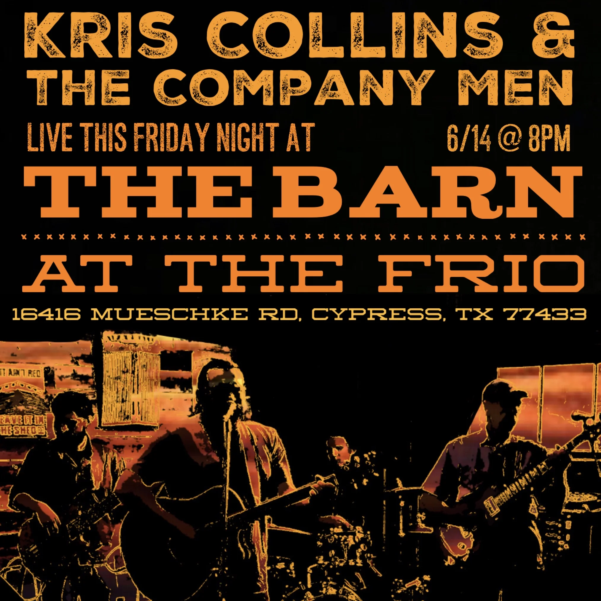 These meetings are like none you’ve ever been to so grab a few friends and meet us out at The Barn! The Barn is a fantastic bar in Cypress right next door to the Frio Grill. We held a meeting there back in May and nearly tore the place down but apparently they want a little more. The Company Men will be happy to oblige. We’ll call things to order at 8p - no promises after that!