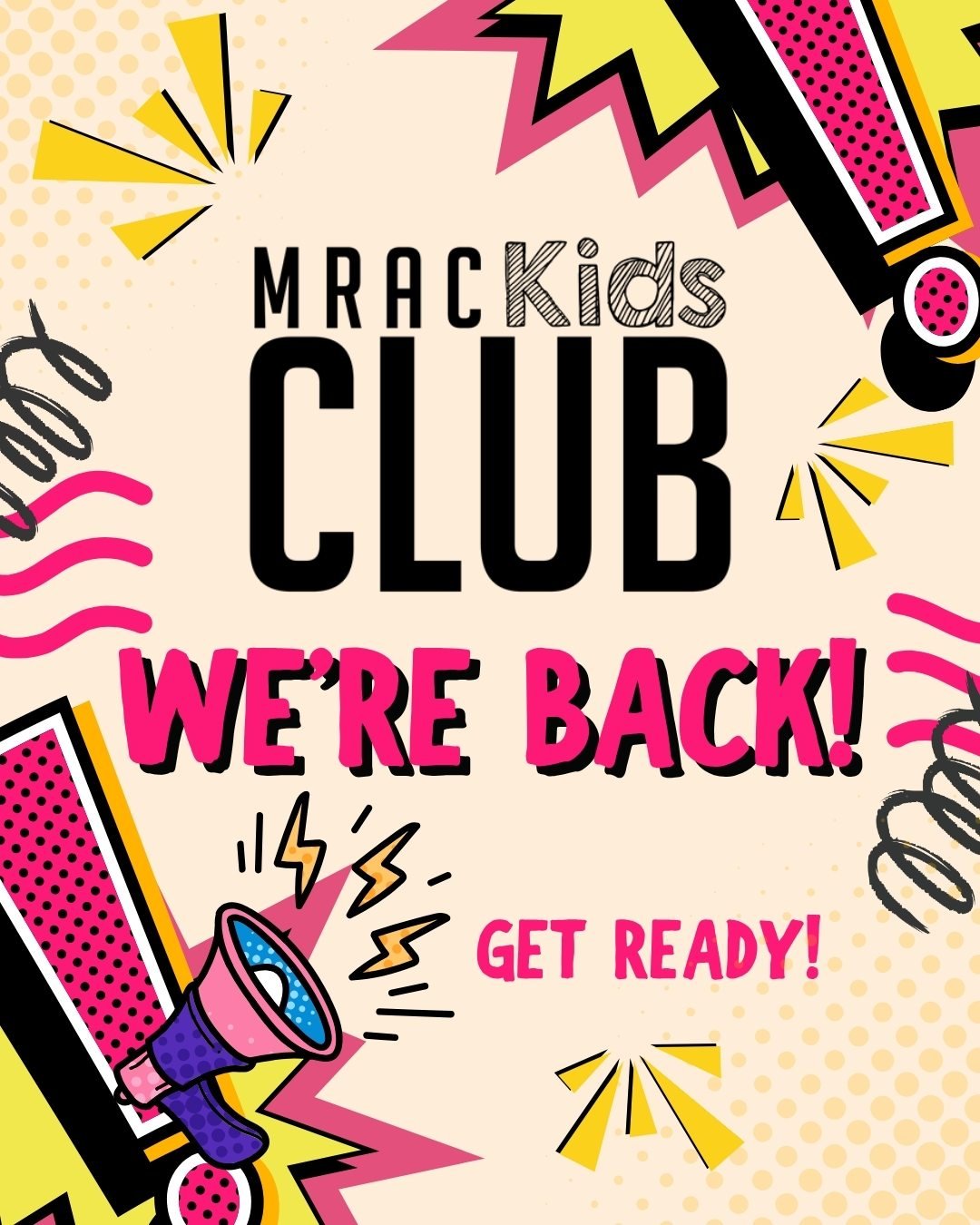 We're back!!📣

Wednesday Nov 12th 6PM - Kids Club is back and ready for action! 

📆Mark these upcoming dates in the calendar:

💤 November 26th &ndash; Pajama Party!
🎄  December 3rd &ndash; Jesus&rsquo; Birthday Party &amp; our last Kids Club for 