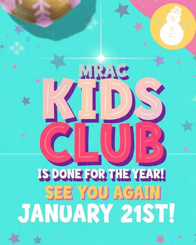 ‼️No Kids Club‼️
We are now done for the year! 
We wish everyone a very Merry Christmas and a Happy New Year! 
See you all again on Wednesday January 21, 2026!!