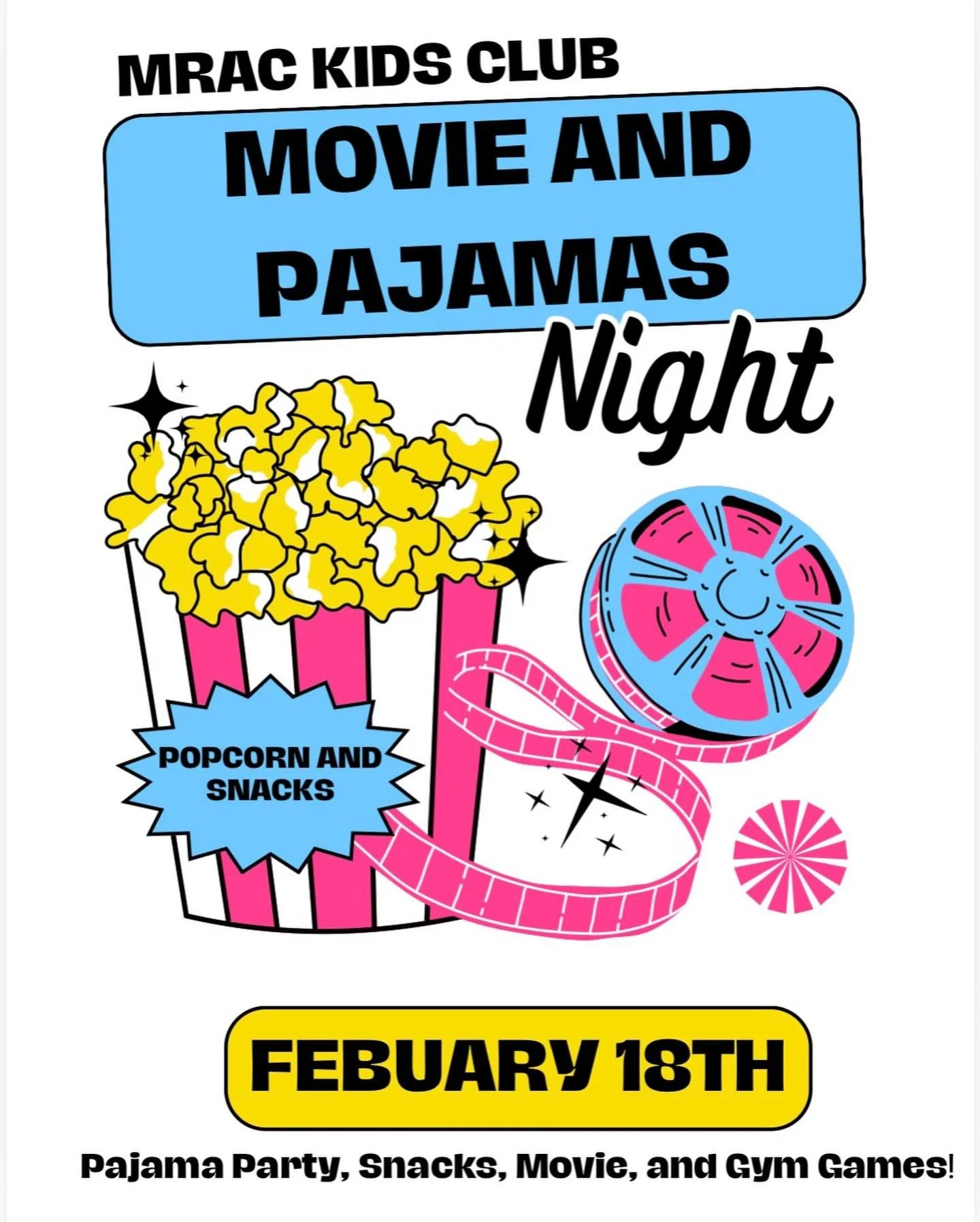 Kids Club Movie + Pajama Night! ✨🍿
Wear your favorite PJs, get cozy, and bring a friend!
We can&rsquo;t wait to see you there!