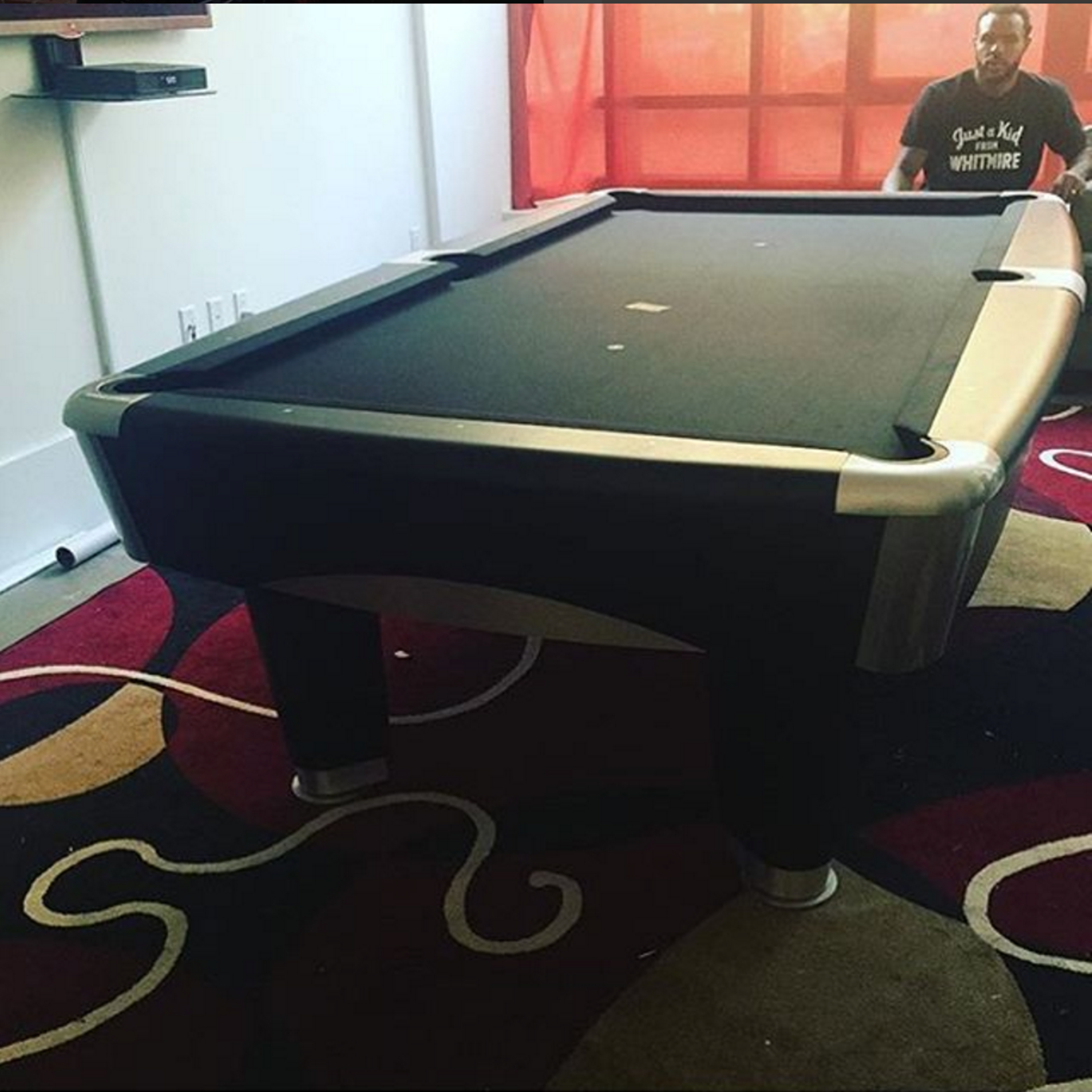 Pool table for Trevor Booker from the  Brooklyn Nets 