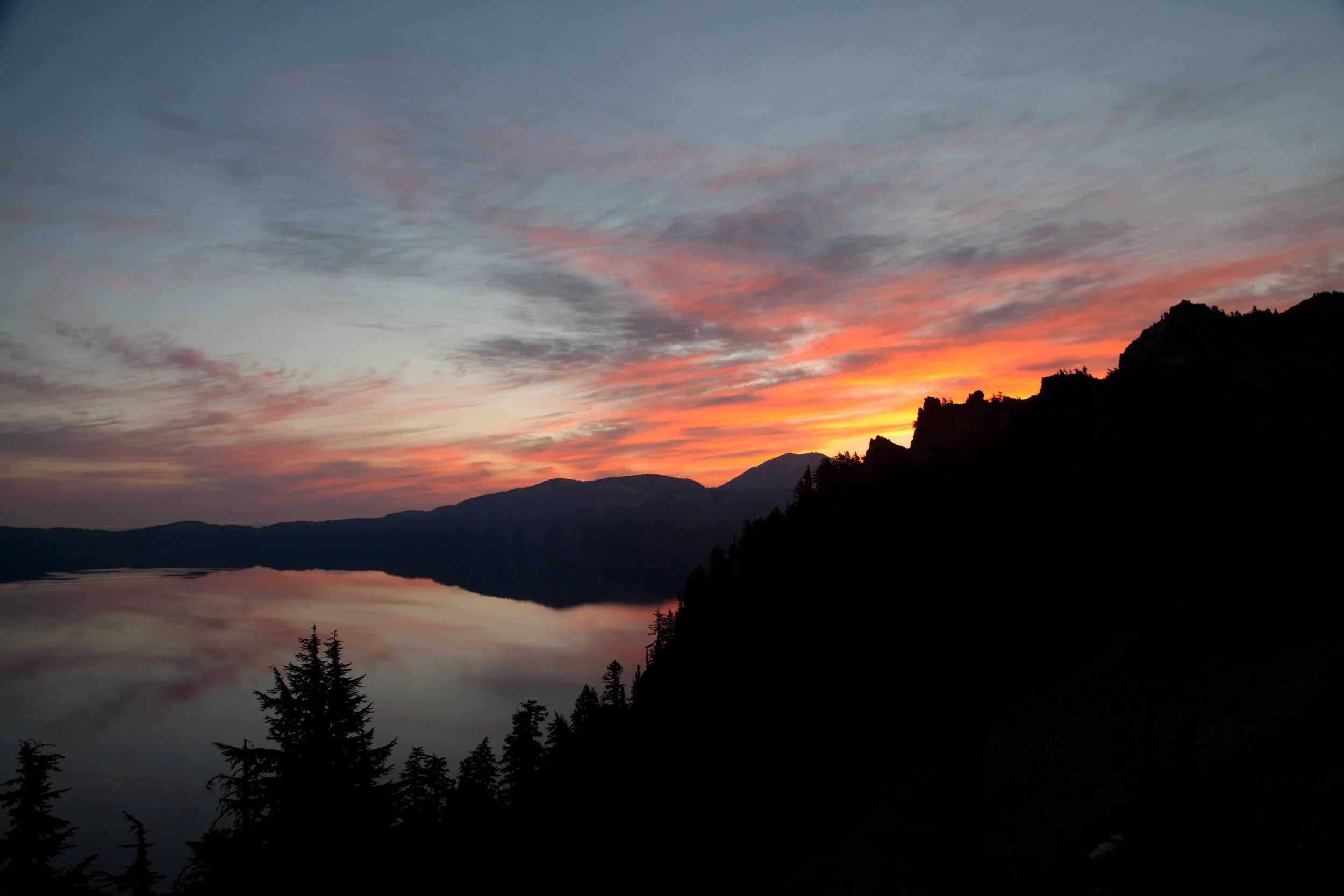 Crater Lake sunrise. 