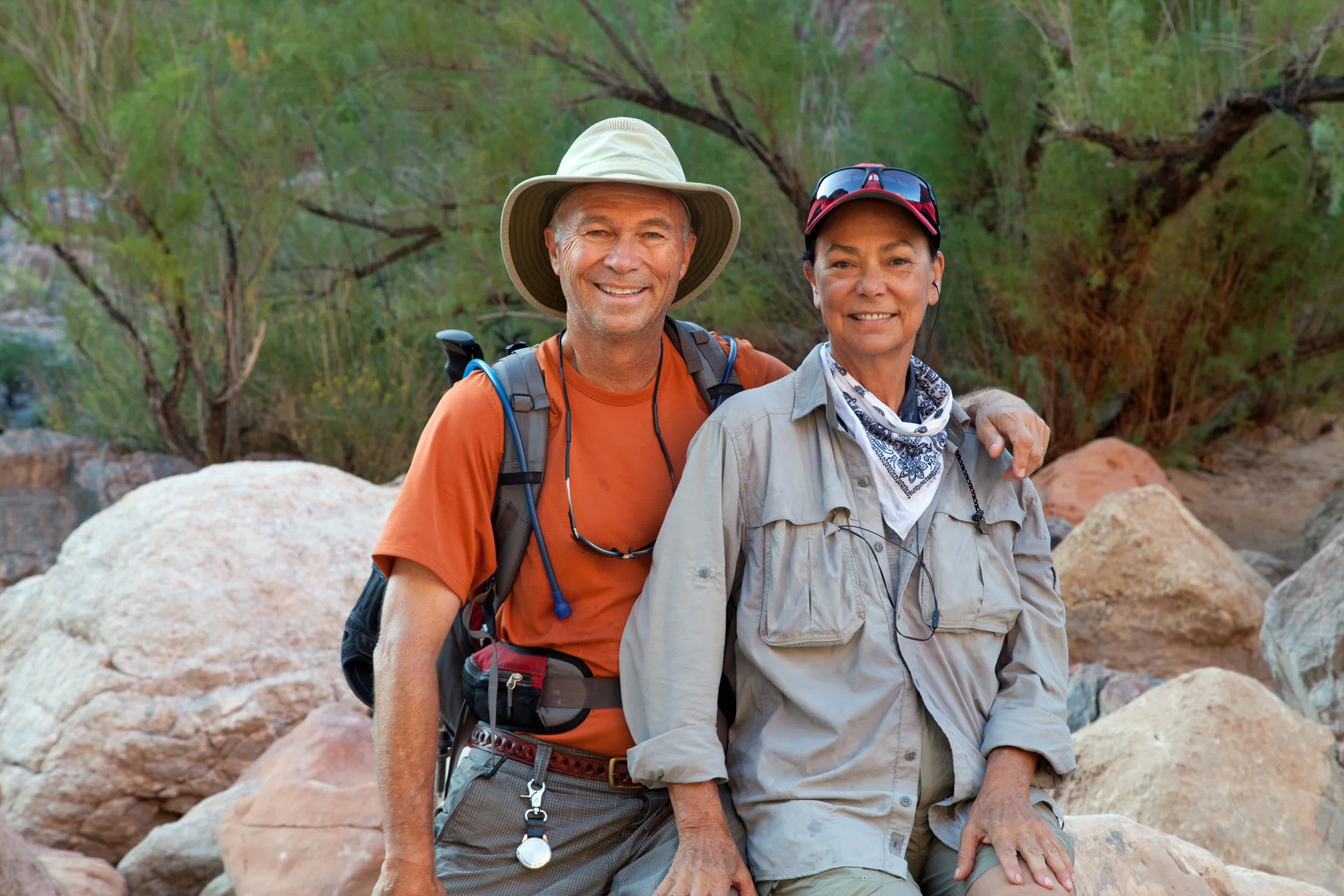 At the bottom of the canyon during our 17th park visit. 