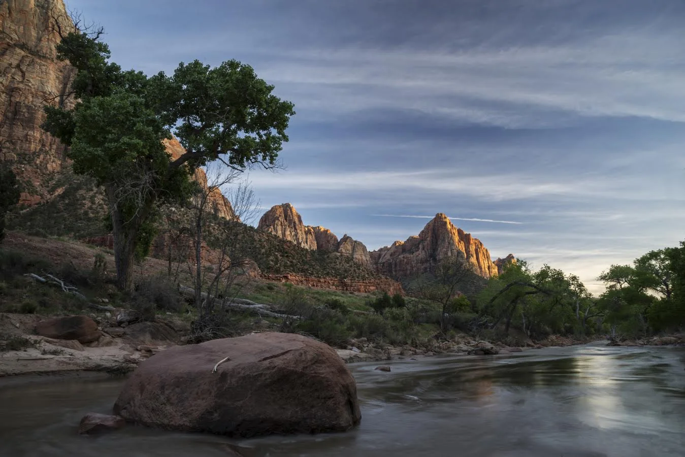 The Watchman and the Virgin River. Photo by Andrew Thomas - our Australian friend. 