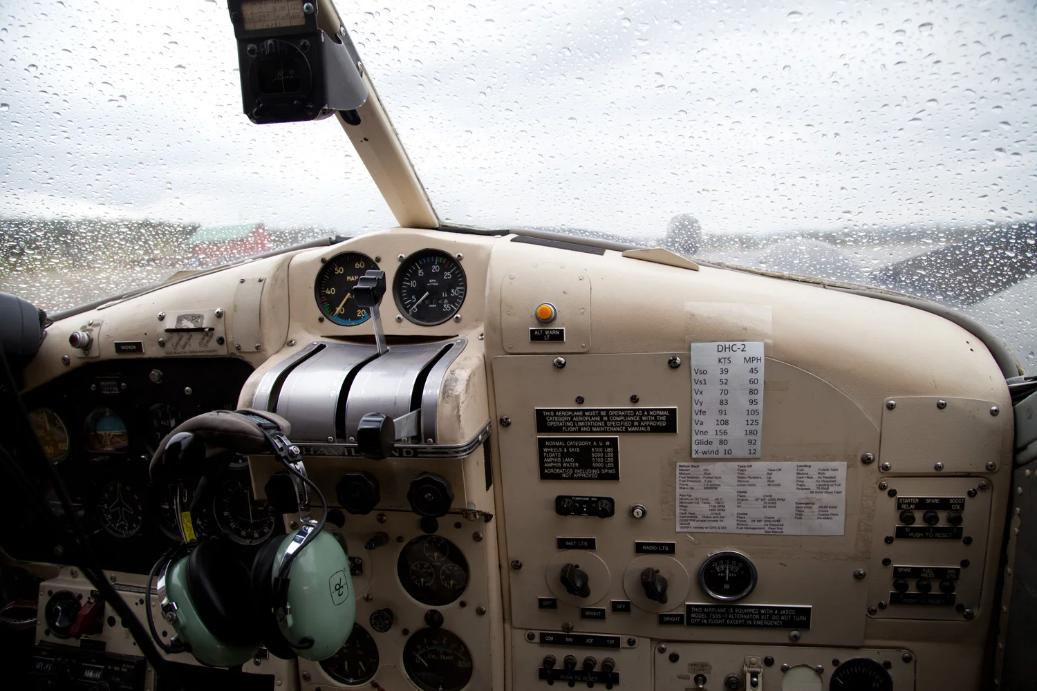 View out the cockpit on our flight to Kobuk Valley Sand Dunes. Visibility = barely!