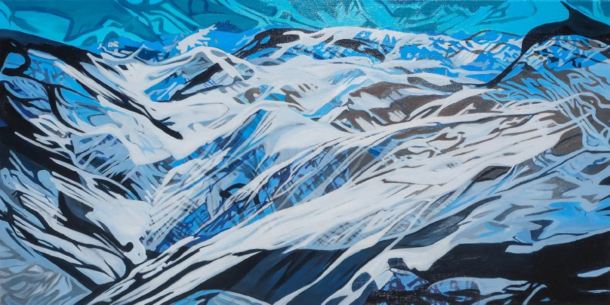 Breaking the Waves , 24” x 48”, acrylic on canvas, 2017
