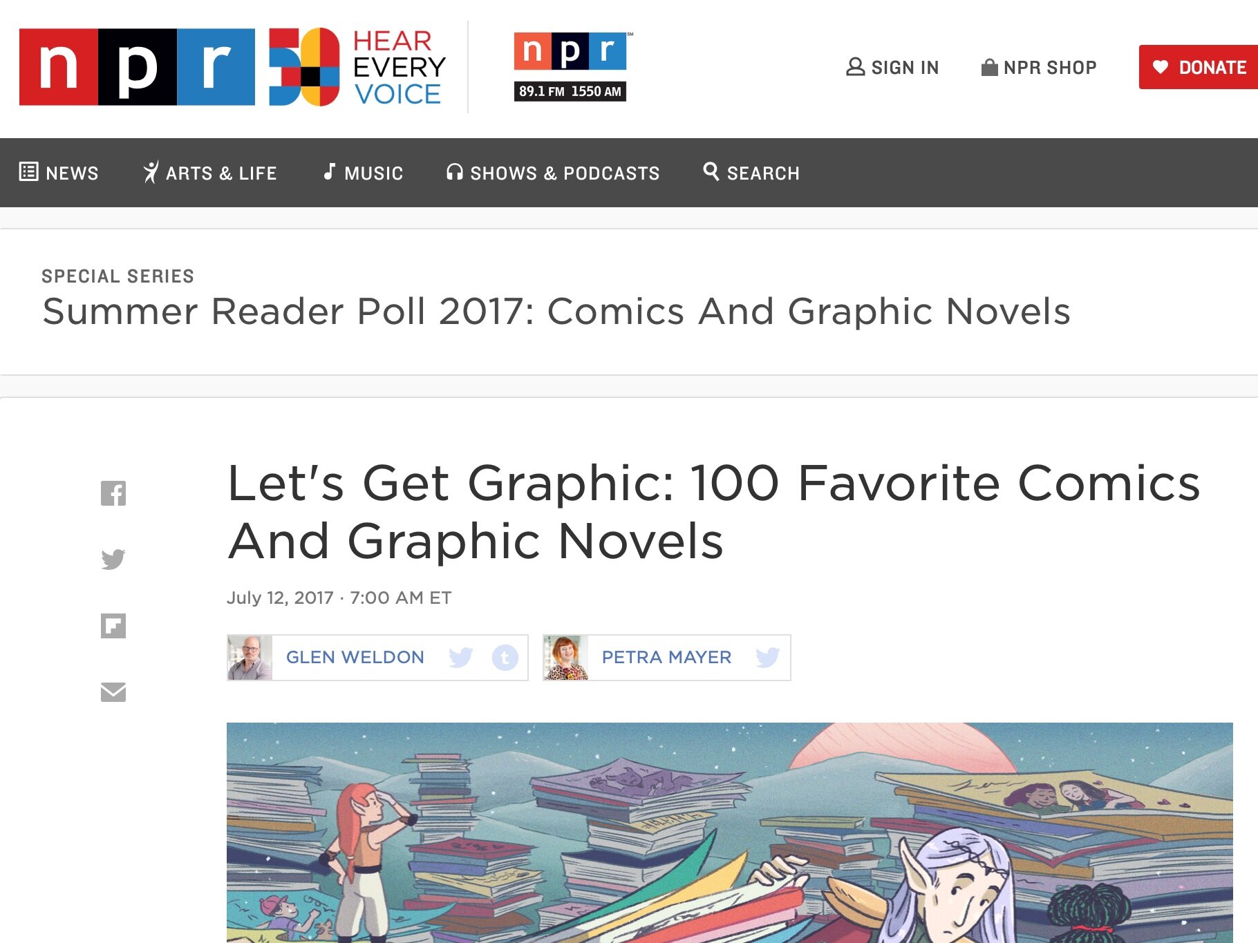 NPR: 100 Best Comics and Graphic Novels