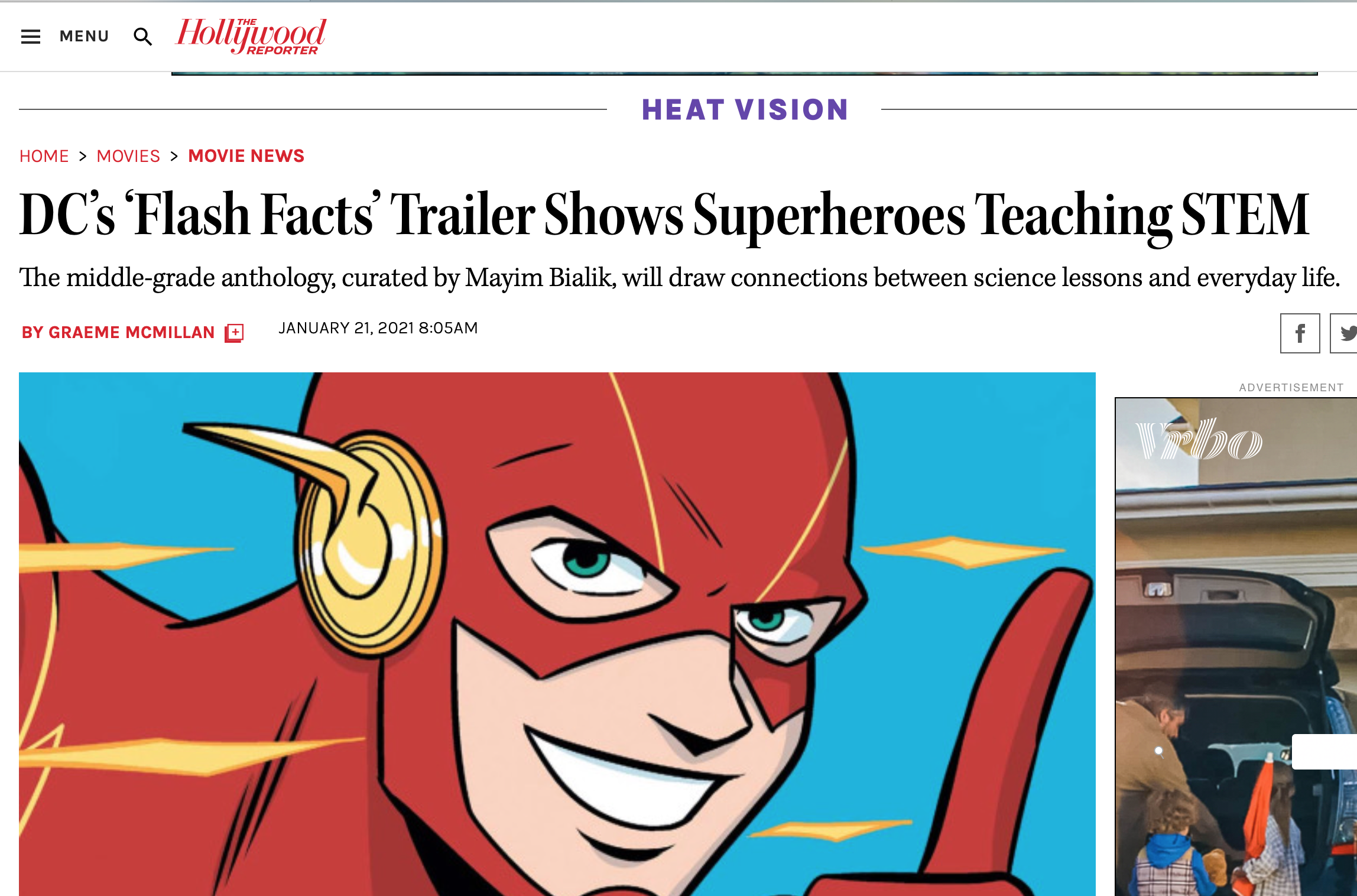 THE HOLLYWOOD REPORTER: DC’s ‘Flash Facts’ Trailer Shows Superheroes Teaching STEM