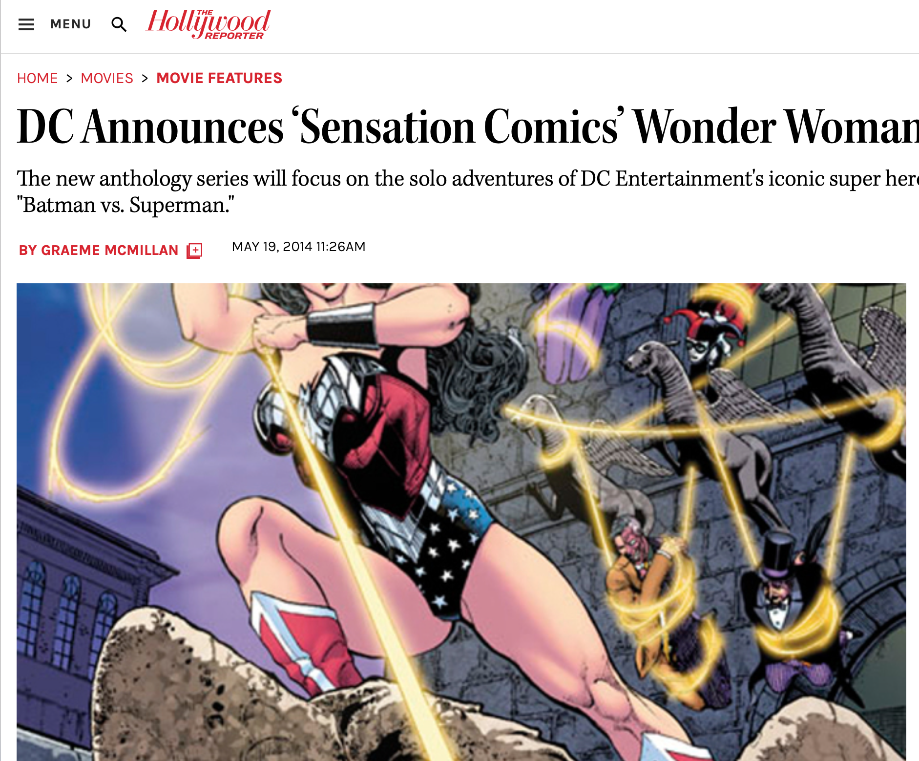 DC Announces ‘Sensation Comics’ Wonder Woman Digital Series
