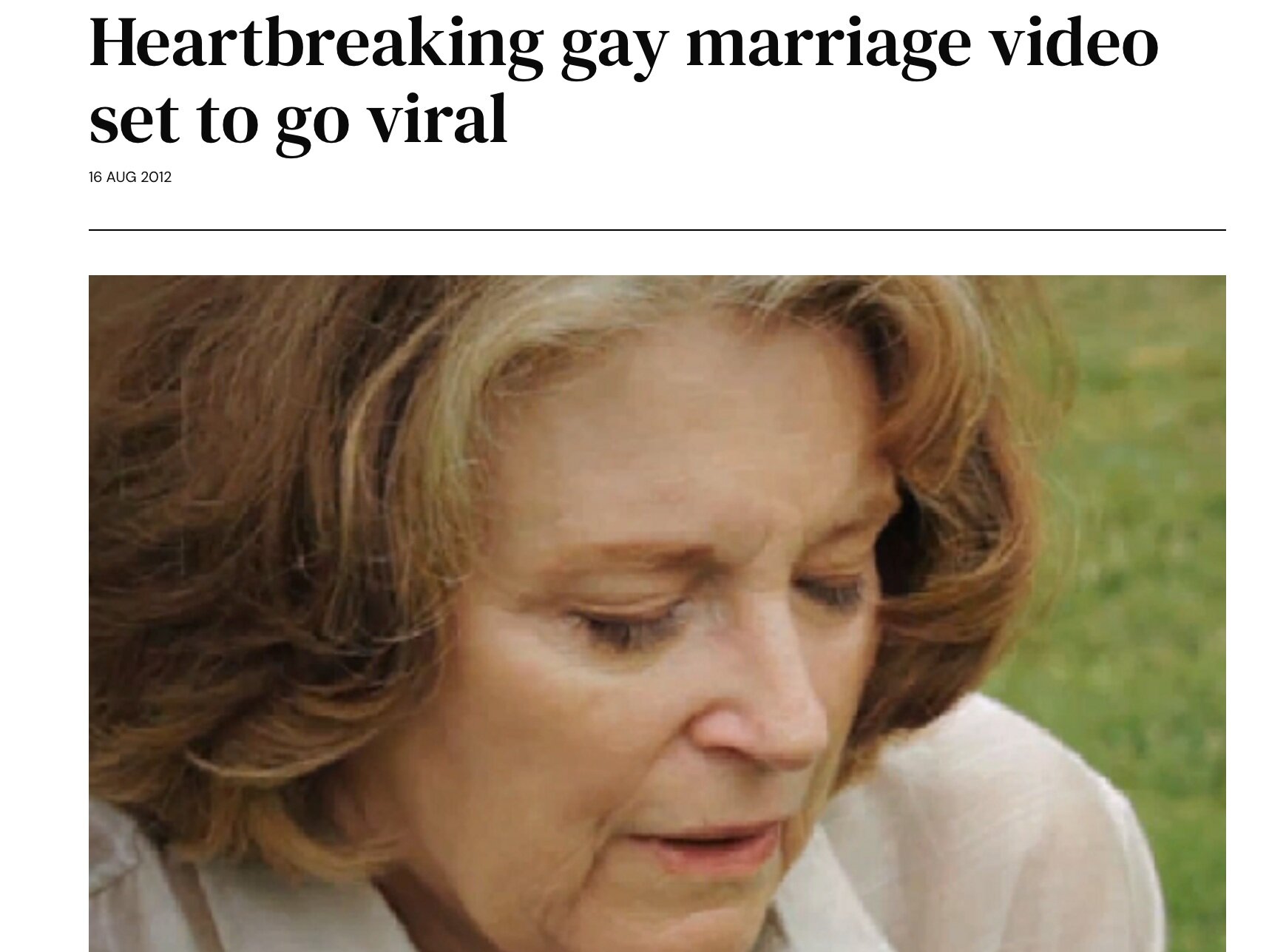 GAY STAR NEWS: Heartbreaking gay marriage video set to go viral