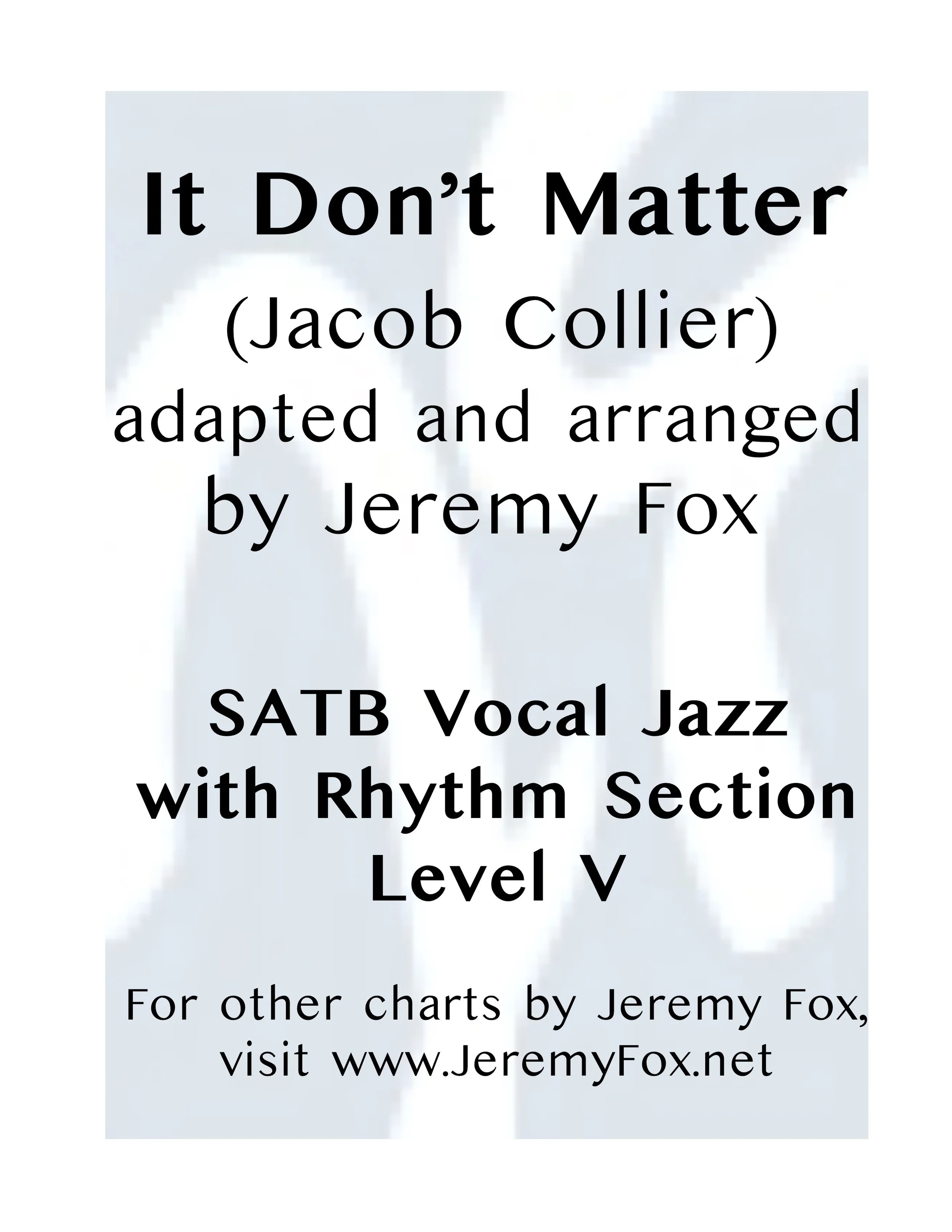 It Don't Matter Cover Sheet.jpg