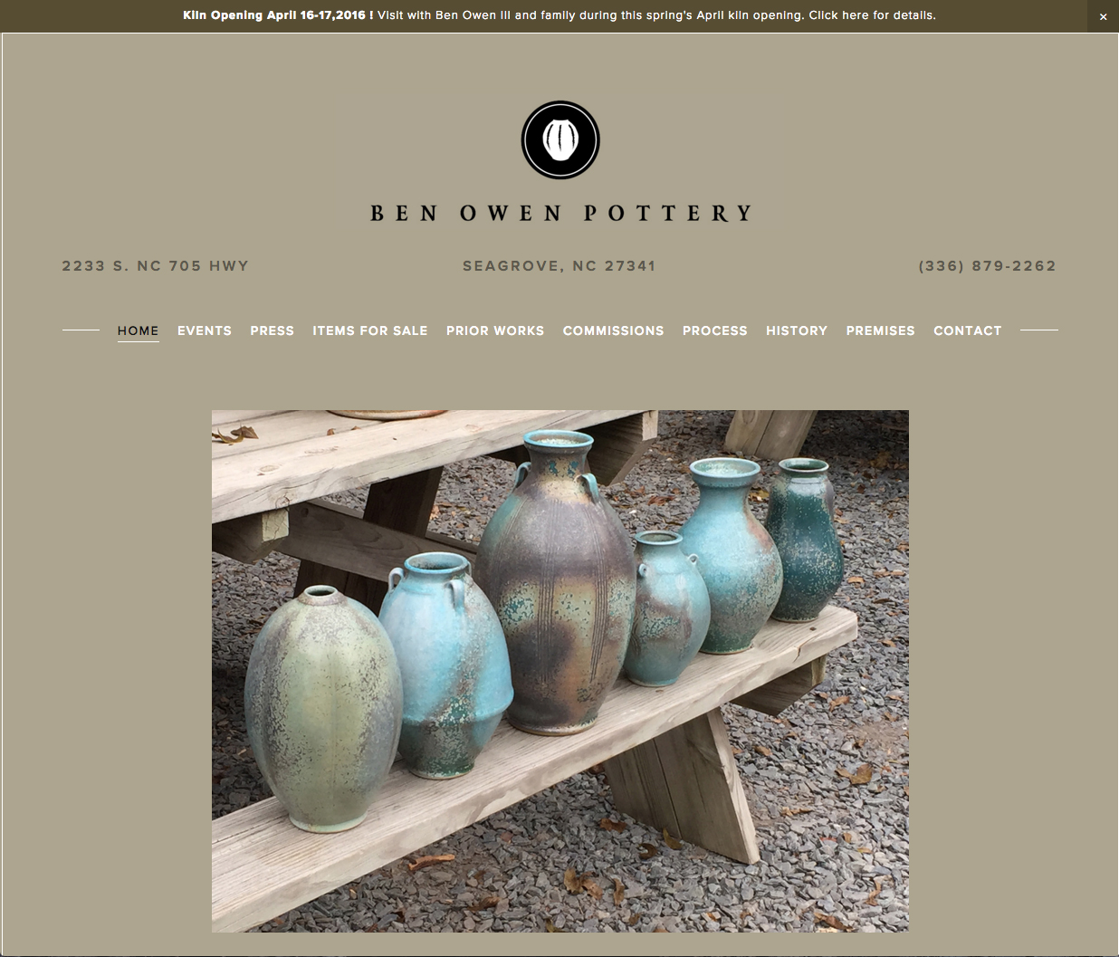 Rebrand and update publications, website, and short videos for Ben Owen Pottery. Click here to visit the site.