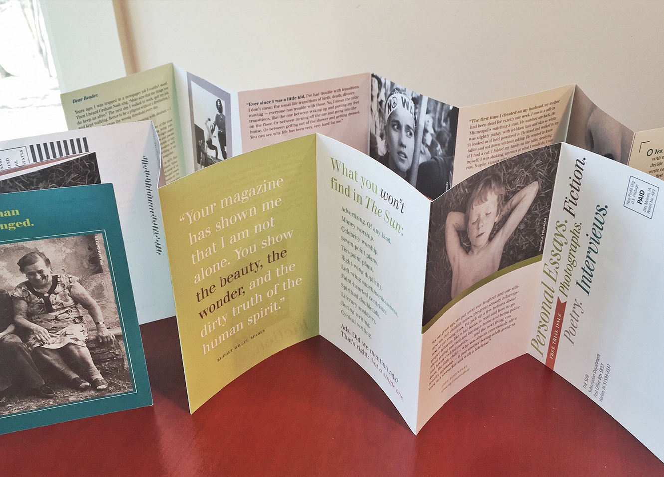 A national literary/photography magazine's direct mail piece.