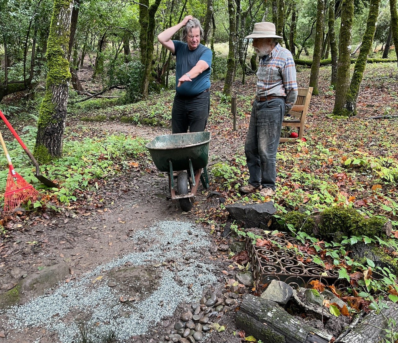 Stephan and Gerow begin the French drain project.jpeg