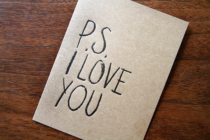 P.S. I Love You Card | Client: Sugar Paper | Art Direction: Sugar Paper | Lettering: J. Reynolds