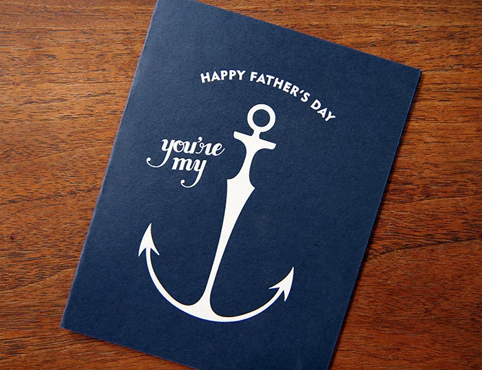 You're My Anchor Card | Client: Sugar Paper | Art Direction & Typesetting: Sugar Paper | Lettering: J. Reynolds