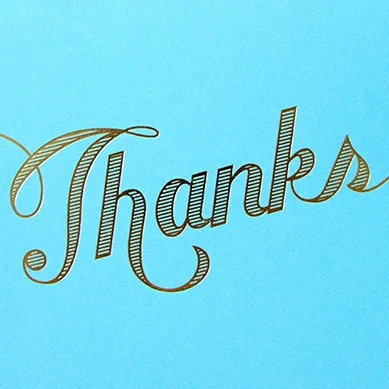 Thanks Blue Raspberry | Client: Sugar Paper | Lettering: J. Reynolds