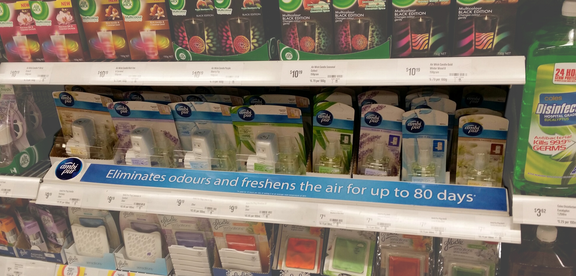 Vacformed shelf front with decal for permanent "Claim" for supermarket shelving