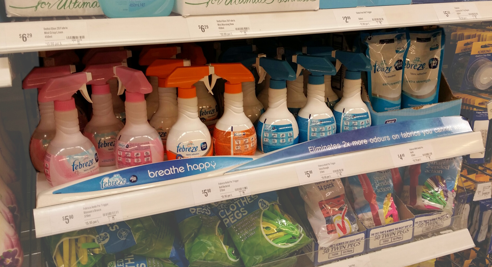 Vacformed shelf front with Decal (Left) and interchangeable diecut graphic behind clear PETG (Right side). Offers "claims" area for increased branding on supermarket shelving.