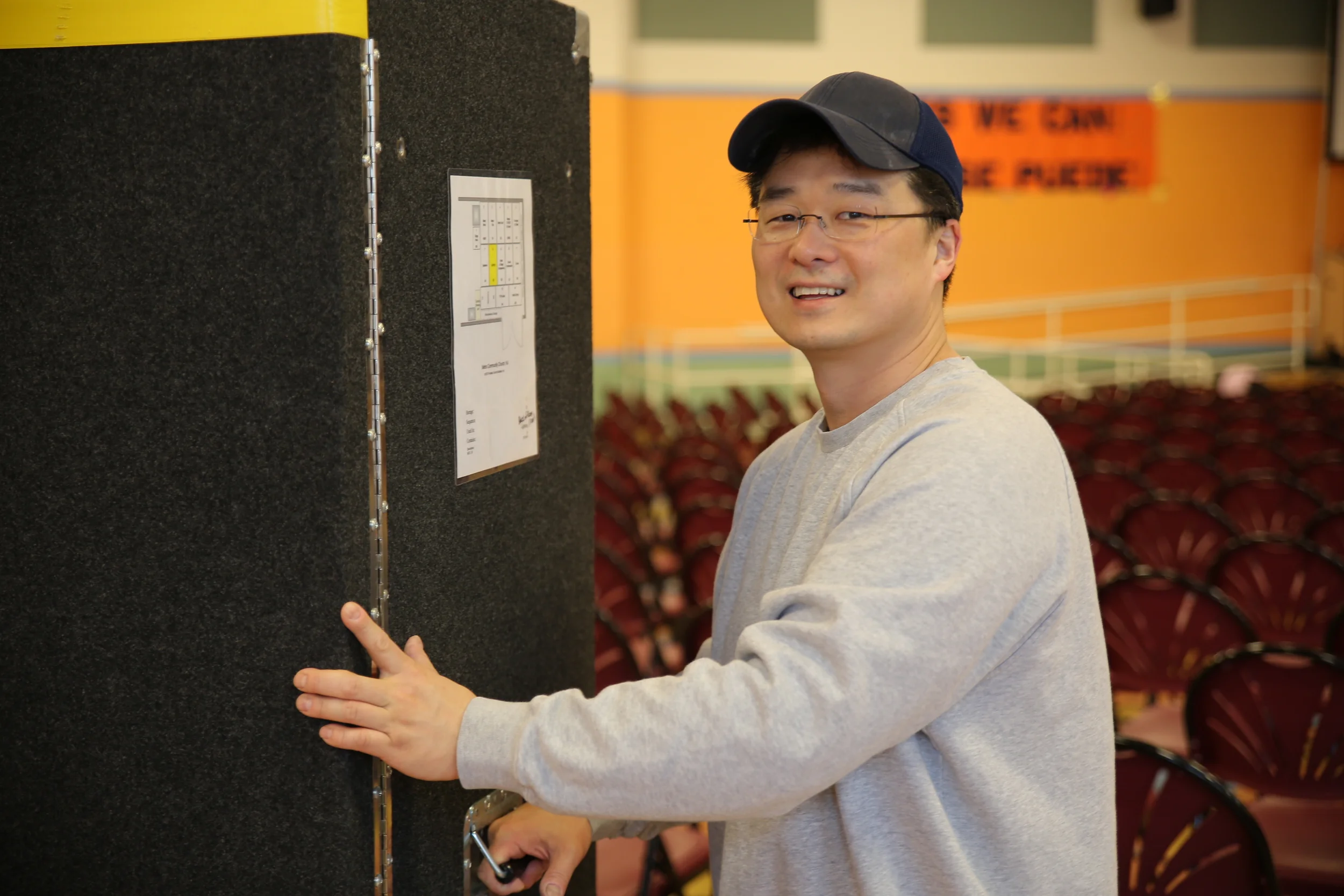 Matt Kang getting his setup on!
