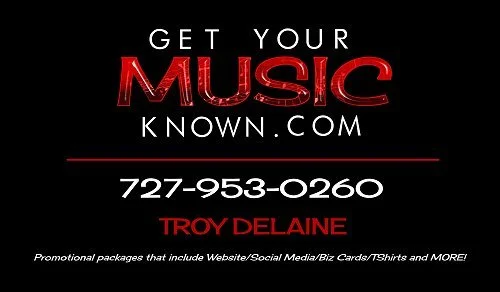 Business card for local "Get Your Music Known" enterprise