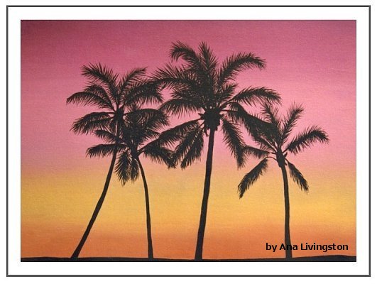 "Tropical Sunset", Oil on Canvas, 24"x36"