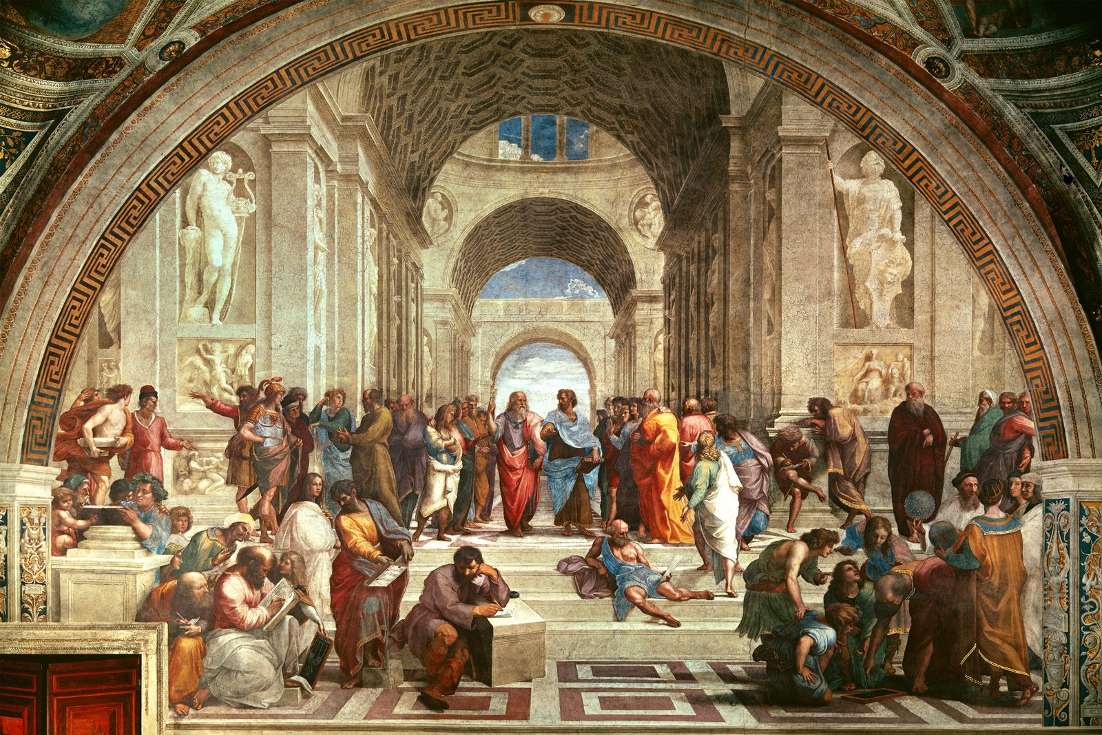 The School of Athens by Raphael, 1510-1511, painted during the High Renaissance, Italy