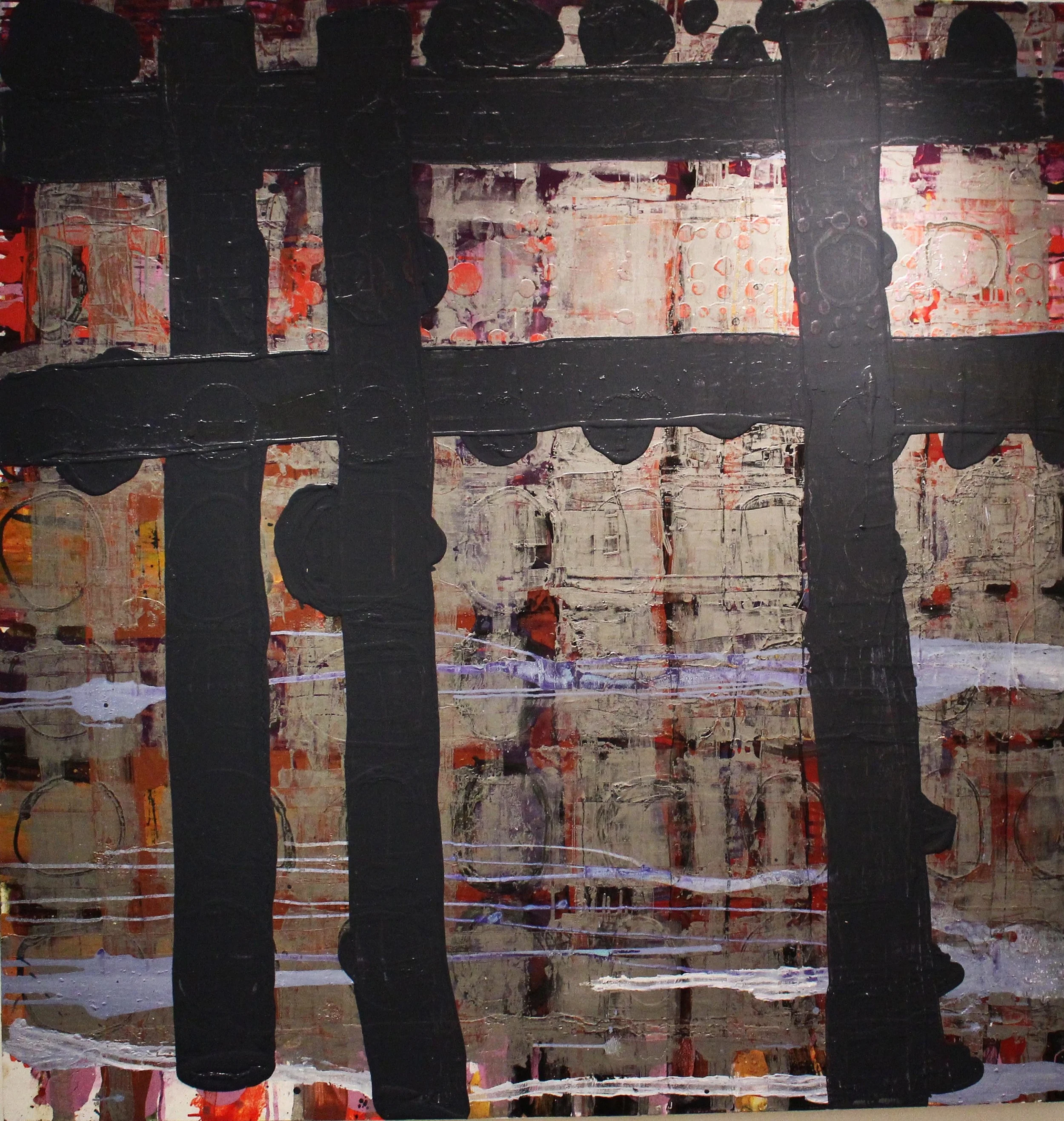 King’s Ranch Melange, Acrylic on Canvas, 81”x 78”,
