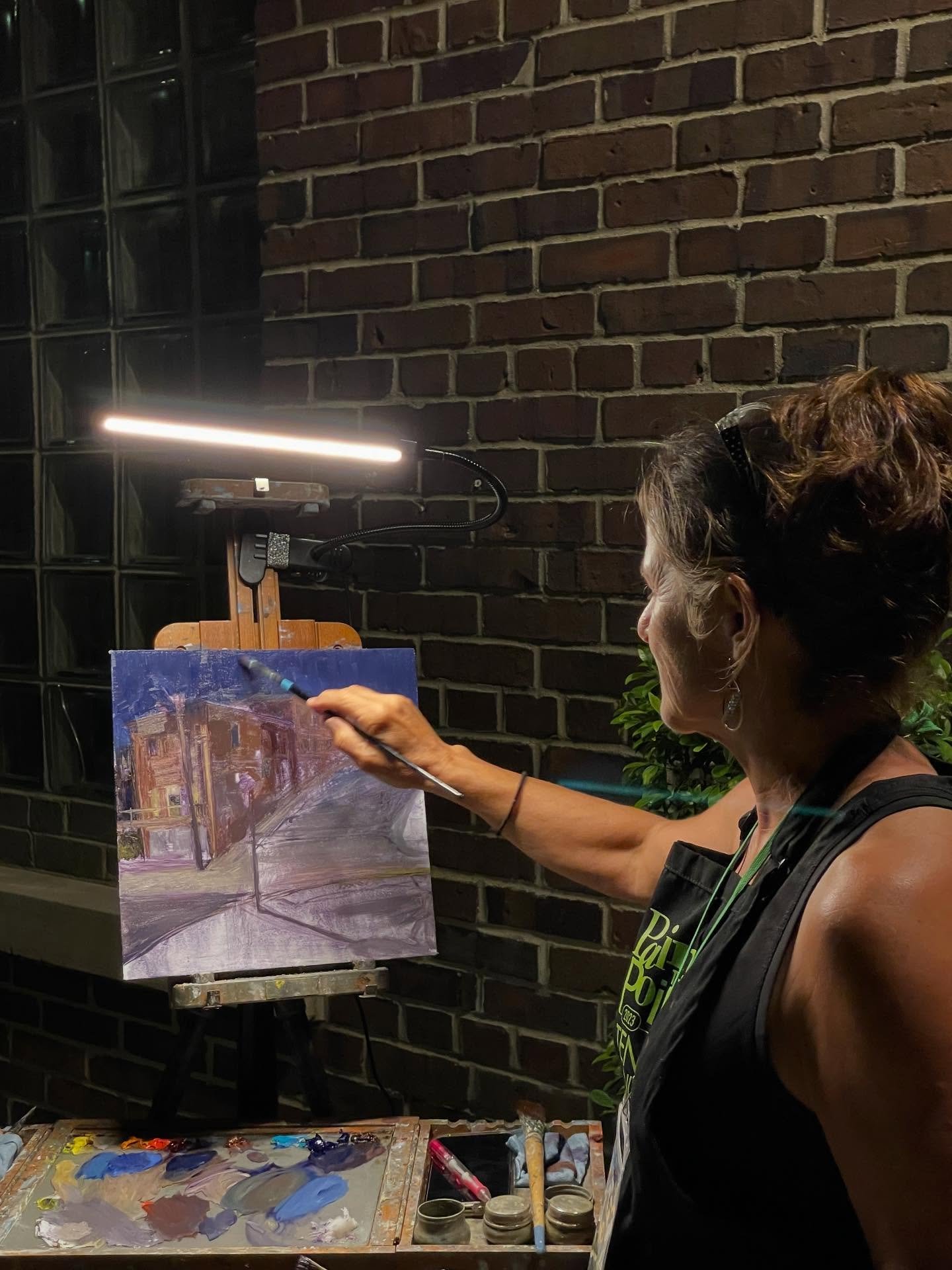 The artists were painting EVERYTHING last night! Visit Mineral Point this Saturday and purchase on of this amazing NOCTURNE paintings! #nocturnepainting #nocturnepaintings #pleinairpainter #pleinairartist #paintthepoint #wisconsinpleinair #wisconsina