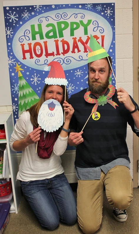 My wife and I getting in the holiday spirit!