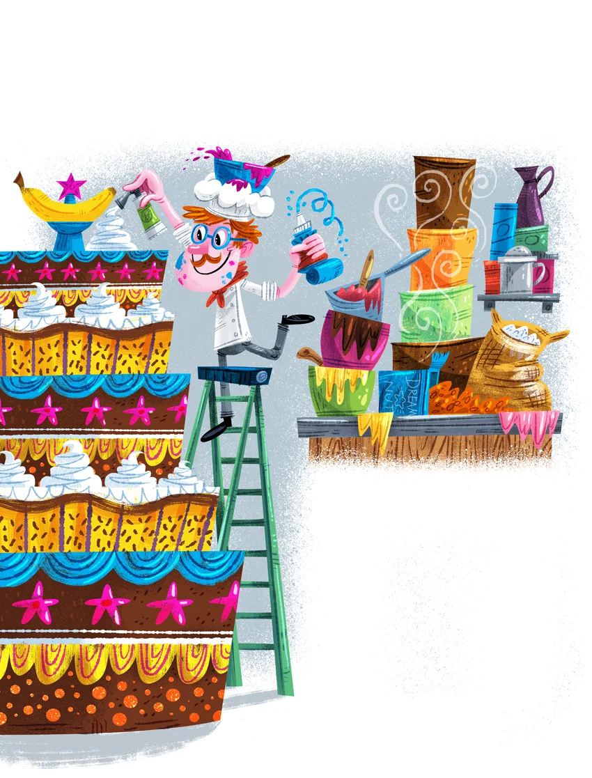 Highlights magazine - Mystery of the Mile High Cake (Sept. issue)