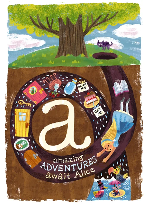 "Alice's A,B,C's" Tiny Tales / Literary classics show (Gallery 1988)