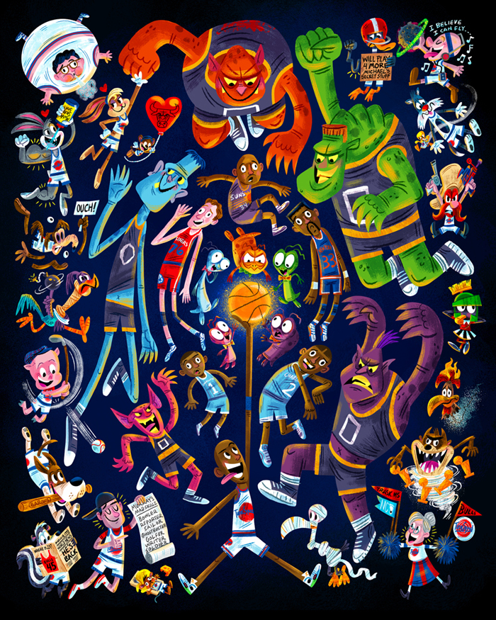  "One Ball to Rule Them All" Space Jam tribute / 20 Years Later show (Gallery 1988) 
