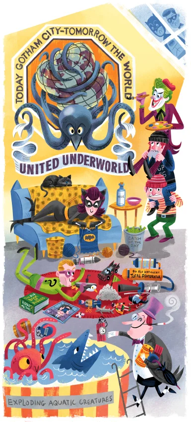 “Downtime in the Underworld - Batman 1966" DOWNTIME (duo show w/ Glen Brogan) (Gallery 1988)