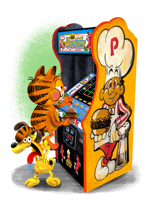  “Arcade Dayz - postcard set - Garfield" DOWNTIME (duo show w/ Glen Brogan) (Gallery 1988) 