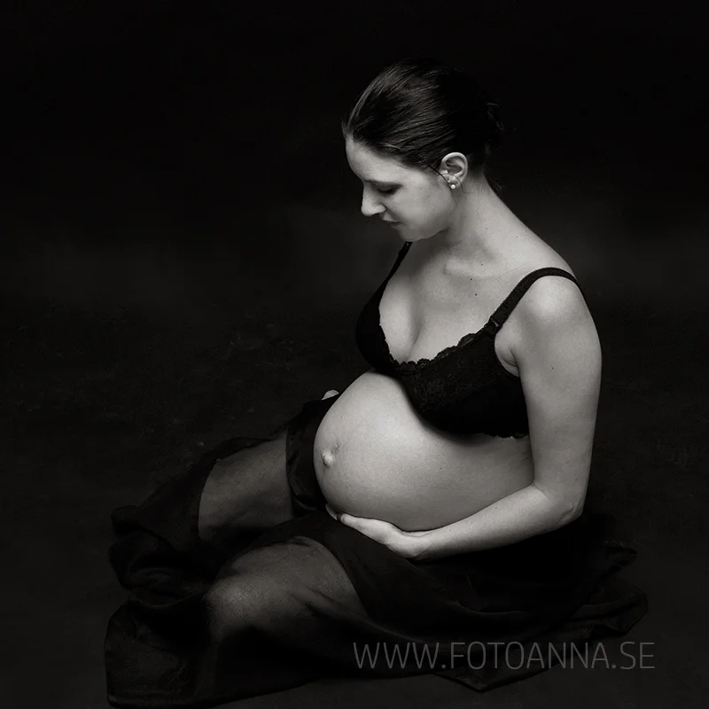 gravidfotografering studio FotoAnna, Trosa